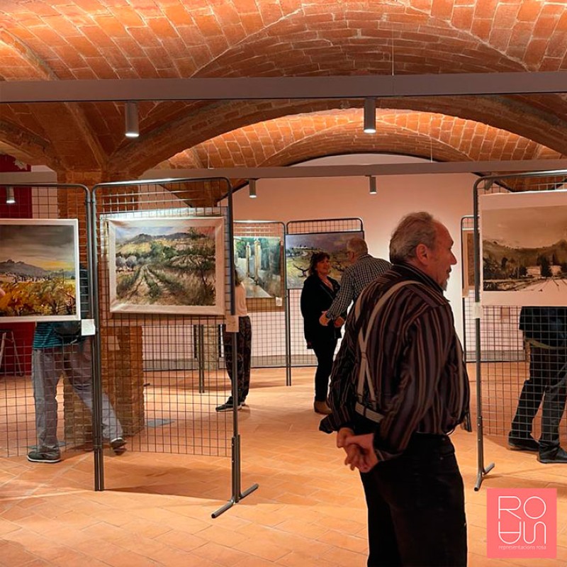 Reixes d'exposició per penjar quadres, fotografies i documents